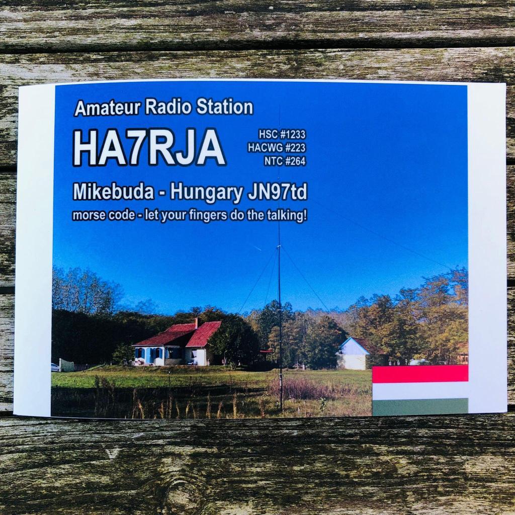 QSL kaart Rob HA7RJA PE2V