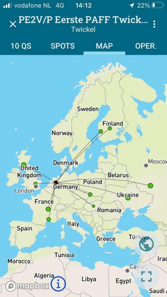 QSO map van PoLo Portable Logger