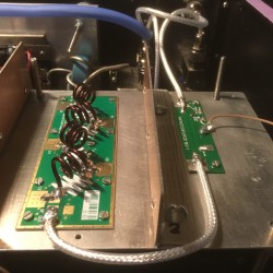 Units verbonden met RG303 teflon coax