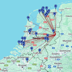Friese elfstedencontest 2023 pe2v map
